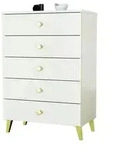 Kommode mit 5 Schubladen &brvbar; beige &brvbar; Ma&szlig;e (cm): B: 60 H: 89