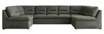 Wohnlandschaft mit Schlaffunktion Comodo &brvbar; grau &brvbar; Ma&szlig;e (cm): B: 340 H: 93