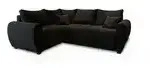 MASSENO Ecksofa Madison &brvbar; schwarz &brvbar; Ma&szlig;e (cm): B: 235 H: 82