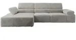 Ecksofa mit Sitzvorzug Rilasso &brvbar; grau &brvbar; Ma&szlig;e (cm): B: 296 H: 66