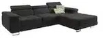MASSENO Ecksofa mit Schlaffunktion Elma &brvbar; schwarz &brvbar; Ma&szlig;e (cm): B: 280 H: 90