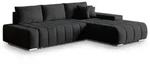 MASSENO Ecksofa mit Schlaffunktion Alese &brvbar; schwarz &brvbar; Ma&szlig;e (cm): B: 265 H: 85