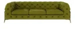 S-STYLE Chesterfield Einzelsofa Natalie &brvbar; gr&uuml;n &brvbar; Ma&szlig;e (cm): B: 243 H: 75