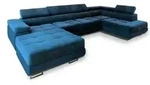 MASSENO Wohnlandschaft mit Schlaffunktion Casone &brvbar; blau &brvbar; Ma&szlig;e (cm): B: 345 H: 90