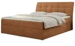 Boxbett mit Bettkasten &brvbar; orange &brvbar; Ma&szlig;e (cm): B: 120 H: 118