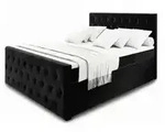 MASSENO Boxbett mit Bettkasten &brvbar; schwarz &brvbar; Ma&szlig;e (cm): B: 160 H: 120