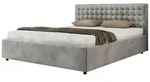 Polsterbett 140x200 Hellgrau mit Bettkasten &brvbar; grau &brvbar; Ma&szlig;e (cm): B: 148 H: 91