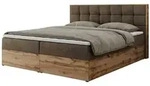 Boxbett mit Bettkasten &brvbar; braun &brvbar; Ma&szlig;e (cm): B: 188 H: 104