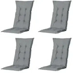 Auflage hoch 4er-Set Basic &brvbar; grau &brvbar; Ma&szlig;e (cm): B: 50 H: 6