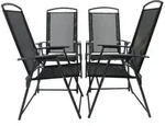 Gartenstuhl 2er-Set &brvbar; grau &brvbar; Ma&szlig;e (cm): B: 61 H: 105