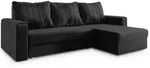 MASSENO Ecksofa mit Schlaffunktion Carl &brvbar; schwarz &brvbar; Ma&szlig;e (cm): B: 236 H: 85