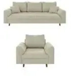 S-STYLE Polstergarnitur 3+1 Maya &brvbar; beige &brvbar; Ma&szlig;e (cm): B: 210 H: 81