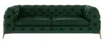 S-STYLE Chesterfield Einzelsofa Natalie &brvbar; gr&uuml;n &brvbar; Ma&szlig;e (cm): B: 225 H: 75