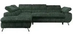 Ecksofa mit Schlaffunktion Peter &brvbar; gr&uuml;n &brvbar; Ma&szlig;e (cm): B: 273 H: 76