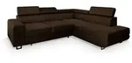 MASSENO Ecksofa mit Schlaffunktion Nola &brvbar; braun &brvbar; Ma&szlig;e (cm): B: 253 H: 88