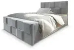 MASSENO Boxbett mit Bettkasten &brvbar; grau &brvbar; Ma&szlig;e (cm): B: 140 H: 98