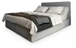MASSENO Boxbett mit Bettkasten &brvbar; grau &brvbar; Ma&szlig;e (cm): B: 140 H: 98