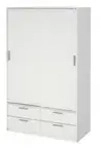 Schwebet&uuml;renschrank 2-t&uuml;rig &brvbar; wei&szlig; &brvbar; Ma&szlig;e (cm): B: 121 H: 200 T: 60.0
