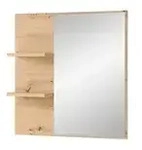 Primo Spiegel 78 x 80 cm Turin &brvbar; holzfarben &brvbar; Glas,Aluminium,Holzwerkstoff &brvbar; Ma&szlig;e