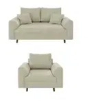 S-STYLE Polstergarnitur 2+1 Maya &brvbar; beige &brvbar; Ma&szlig;e (cm): B: 150 H: 81