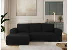 Ecksofa Beige mit Schlaffunktion Trentino &brvbar; schwarz &brvbar; Ma&szlig;e (cm): B: 266 H: 89