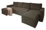 MASSENO Wohnlandschaft mit Schlaffunktion Aspra &brvbar; braun &brvbar; Ma&szlig;e (cm): B: 295 H: 85