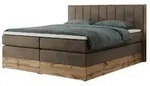 Boxspringbett mit Bettkasten &brvbar; braun &brvbar; Ma&szlig;e (cm): B: 208 H: 115