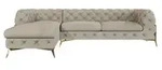 S-STYLE Chesterfield Ecksofa Natalie &brvbar; creme &brvbar; Ma&szlig;e (cm): B: 305 H: 75