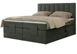 Motor Boxspringbett mit Bettkasten &brvbar; grau &brvbar; Ma&szlig;e (cm): B: 208 H: 124
