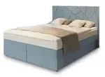 MASSENO Boxbett mit Bettkasten &brvbar; blau &brvbar; Ma&szlig;e (cm): B: 140 H: 115