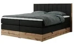 Boxspringbett mit Bettkasten &brvbar; schwarz &brvbar; Ma&szlig;e (cm): B: 208 H: 115