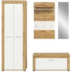 Garderobenkombination &brvbar; holzfarben &brvbar; Ma&szlig;e (cm): B: 184 H: 191