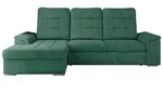 Ecksofa mit Schlaffunktion Madrito &brvbar; gr&uuml;n &brvbar; Ma&szlig;e (cm): B: 256 H: 89