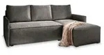 MASSENO Ecksofa mit Schlaffunktion Perusi &brvbar; grau &brvbar; Ma&szlig;e (cm): B: 206 H: 85