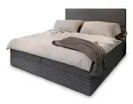 MASSENO Boxbett mit Bettkasten &brvbar; grau &brvbar; Ma&szlig;e (cm): B: 160 H: 98