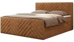 Boxbett mit Bettkasten &brvbar; orange &brvbar; Ma&szlig;e (cm): B: 121 H: 110