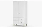 Dreht&uuml;renschrank &brvbar; wei&szlig; &brvbar; Ma&szlig;e (cm): B: 105 H: 201,5