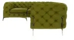 S-STYLE Chesterfield Ecksofa Natalie &brvbar; gr&uuml;n &brvbar; Ma&szlig;e (cm): B: 264 H: 75