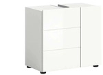 Waschbeckenunterschrank &brvbar; wei&szlig; &brvbar; Ma&szlig;e (cm): B: 60 H: 57
