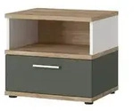 Nachtkommode &brvbar; grau &brvbar; Ma&szlig;e (cm): B: 50 H: 45 T: 40.0