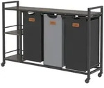 W&auml;schebox &brvbar; schwarz &brvbar; Spanplatte,Metall,Stoff &brvbar; Ma&szlig;e (cm): B: 117 H: 80,5