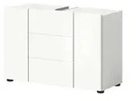 Waschbeckenunterschrank &brvbar; wei&szlig; &brvbar; Ma&szlig;e (cm): B: 82 H: 56