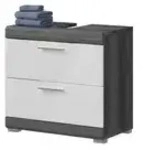 Waschbeckenunterschrank &brvbar; wei&szlig; &brvbar; Ma&szlig;e (cm): B: 60 H: 56