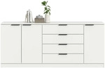 Sideboard Kopenhagen &brvbar; wei&szlig; &brvbar; Ma&szlig;e (cm): B: 185 H: 80