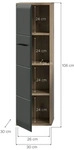 Midischrank &brvbar; holzfarben &brvbar; Ma&szlig;e (cm): B: 30 H: 106