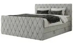Boxspringbett mit Bettkasten &brvbar; grau &brvbar; Ma&szlig;e (cm): B: 181 H: 110