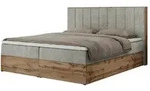 Boxbett mit Bettkasten &brvbar; grau &brvbar; Ma&szlig;e (cm): B: 148 H: 115