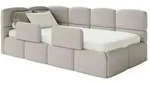 Selsey Polsterliege mit Matratze und Rausfallschutz &brvbar; beige &brvbar; Ma&szlig;e (cm): B: 220
