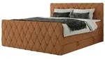 Boxspringbett mit Bettkasten &brvbar; orange &brvbar; Ma&szlig;e (cm): B: 181 H: 110