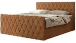 Boxbett mit Bettkasten &brvbar; orange &brvbar; Ma&szlig;e (cm): B: 141 H: 110